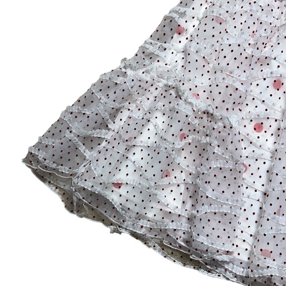For Love & Lemons Ilaria Red and White Polka Dot Mini Dress US S - Picture 9 of 12